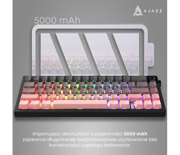 Ajazz AK650 Dream Weaver Switch Side Character Gradient Pink RGB z - 1536356 - zdjęcie 14